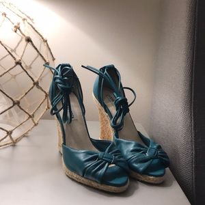 Steve Madden teal wedges